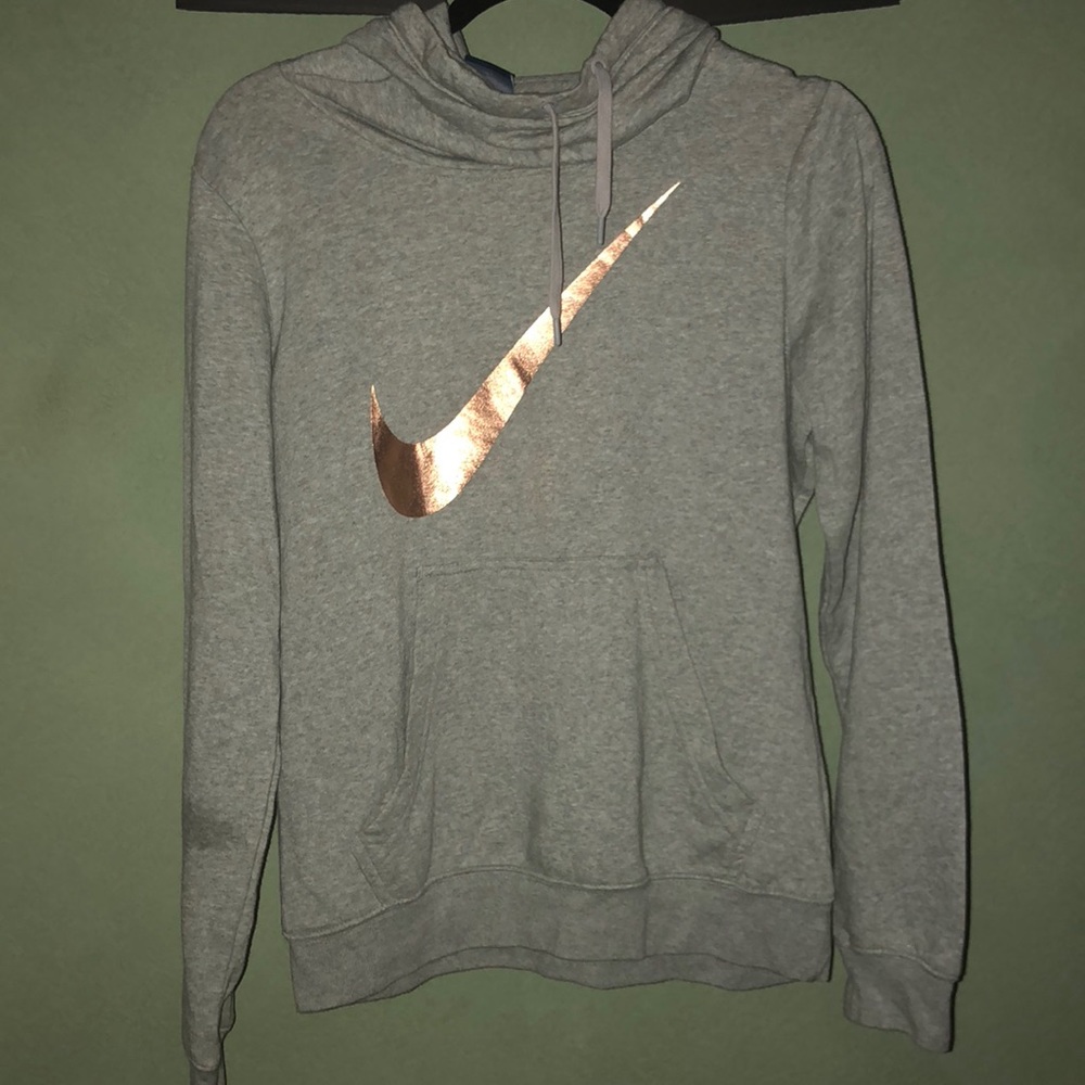 NIKE Gray & Rose Gold Sweatshirt